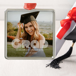 Adorno Metálico Clase de graduación de 2026 Escritura Foto persona