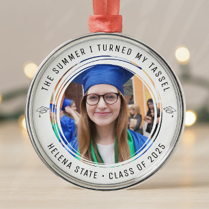 Adorno Metálico Clase de graduación de Photo Keepsake 2025