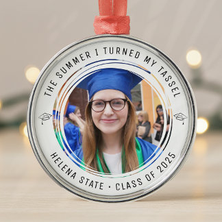 Adorno Metálico Clase de graduación de Photo Keepsake 2025
