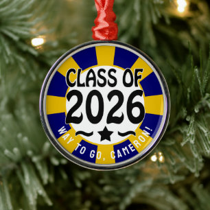 Adorno Metálico Clase Estrella de 2026 Graduación
