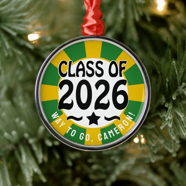 Adorno Metálico Clase Estrella de 2026 Graduación (Árbol)