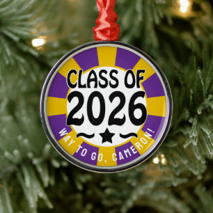 Adorno Metálico Clase Estrella de 2026 Graduación