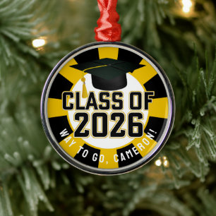 Adorno Metálico Clase Letterman de 2026 Graduación