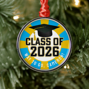 Adorno Metálico Clase Letterman de 2026 Graduación