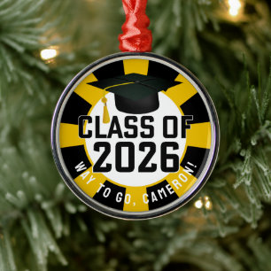 Adorno Metálico Clase Letterman de 2026 Graduación