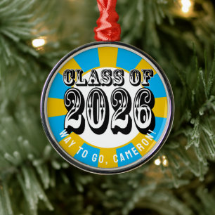 Adorno Metálico Clase Occidental de Graduación 2026