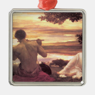 Adorno Metálico Clásica Idyll (por Frederic Leighton)