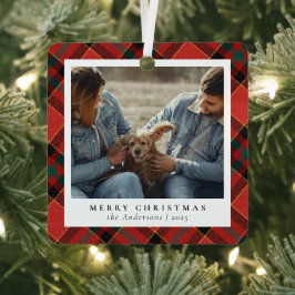 Adorno Metálico Clásico Elegante Navidad rojo y verde foto de pare