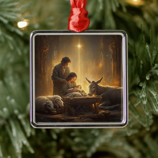 Adorno Metálico Classic Nativity Scene Christmas (Árbol)