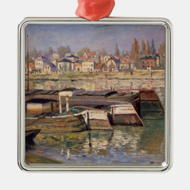 Adorno Metálico Claude Monet el | el Sena en Asnieres, 1873 (Frente)