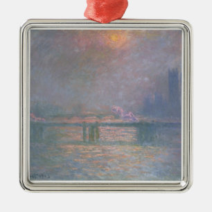Adorno Metálico Claude Monet el   el Thames con la cruz de Charing