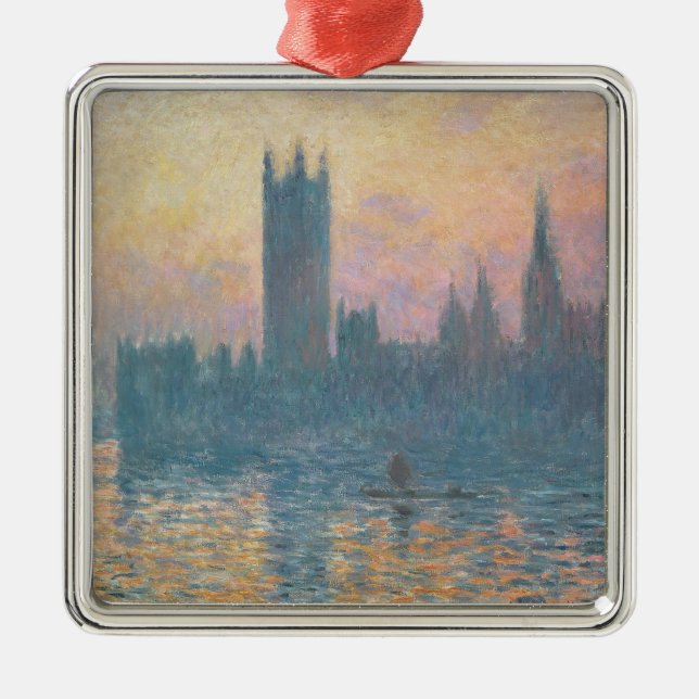 Adorno Metálico Claude Monet el | las casas del parlamento, puesta (Frente)