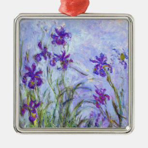 Adorno Metálico Claude Monet - Lilac Irises / Iris Mauves