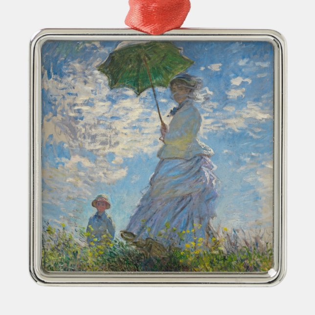 Adorno Metálico Claude Monet | Mujer con Parasol (Frente)