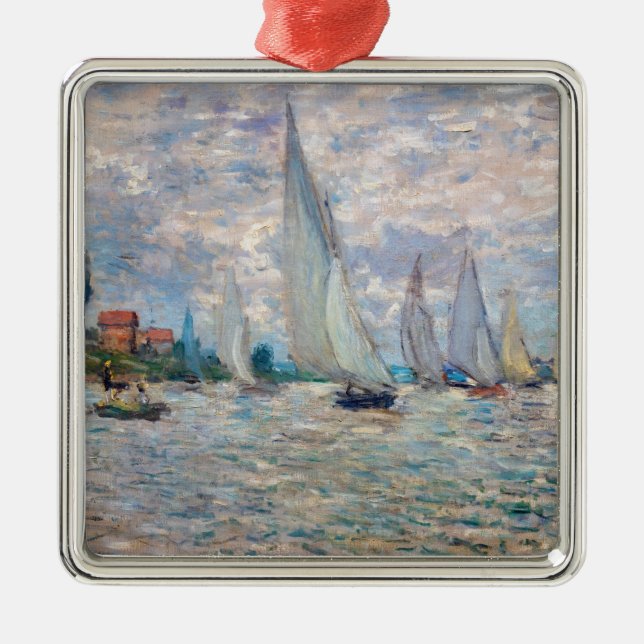 Adorno Metálico Claude Monet - Regata de barcos en Argenteuil (Frente)