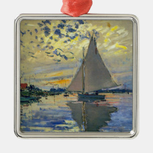Adorno Metálico Claude Monet - Velero en Le Petit-Gennevilliers