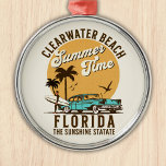 Adorno Metálico ClearWater Beach Florida Summer Time<br><div class="desc">"¡Sumérgete en el espíritu del Verano y del sol de la hermosa playa de Clearwater beach, Florida, con este vibrante diseño! sera como un pasaporte a las vibraciones relajadas y la energía ecléctica de este icónico paraíso costero. Con un diseño de inspiración retro en honor a la hermosa playa de...</div>