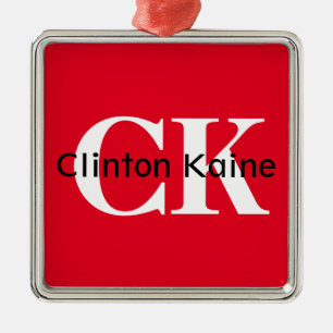Adorno Metálico Clinton Kaine - CK 2016