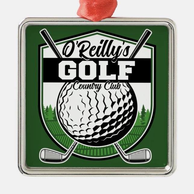 Adorno Metálico Club Campestre Personalizado Golf Golf Player Pro (Frente)
