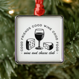 Adorno Metálico Club de amantes del vino y del queso
