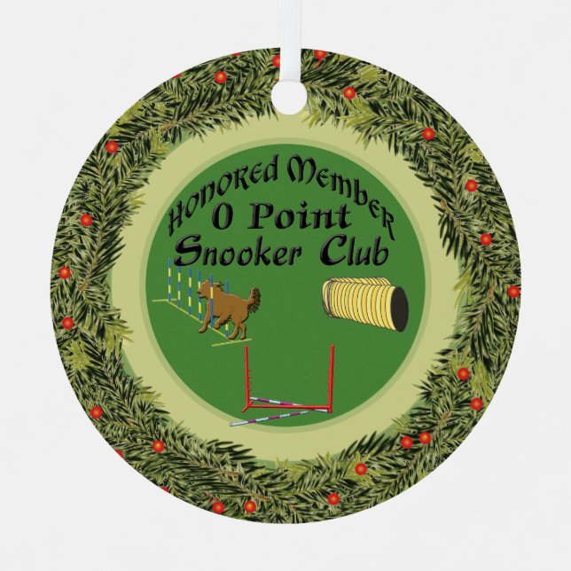 Adorno Metálico Club de snooker de punto cero de XMas (Anverso)