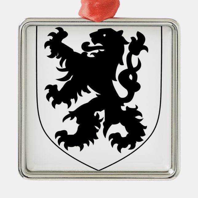 Adorno Metálico Coat of Arms of Flanders (Frente)