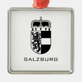 Adorno Metálico Coat of Arms of Salzburg Monochrome Fine Art
