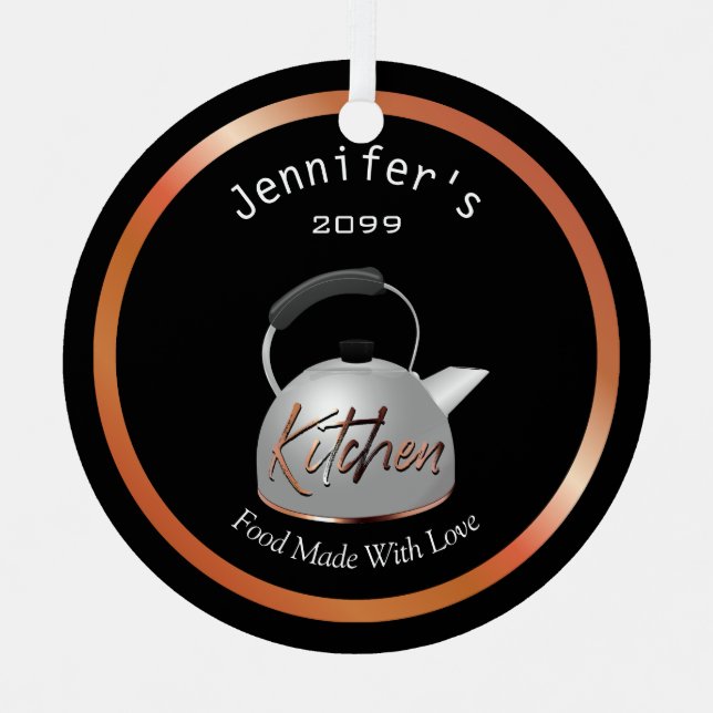 Adorno Metálico Cocina de cobre hecha con amor (Anverso)