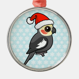 Adorno Metálico Cockatiel Santa