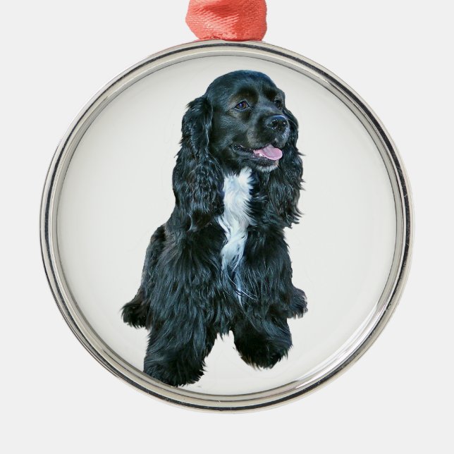 Adorno Metálico Cocker Spaniel - Negro #2 (Frente)