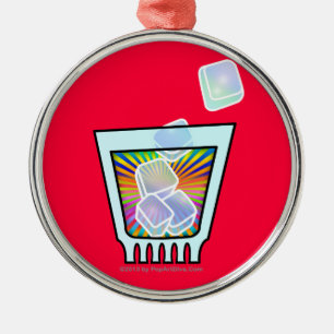 ADORNO METÁLICO COCKTAIL - ANTIGUO MOJADO - VIDRIO ROCKS