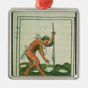 Adorno Metálico Codex florentino de Bernardino de Sahagun