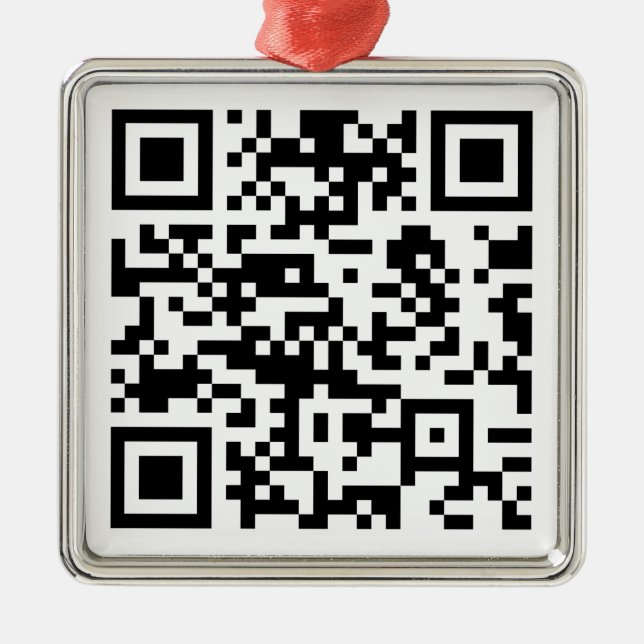 Adorno Metálico Código QR creado al instante (introduciendo su URL (Frente)