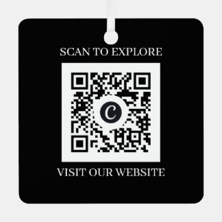 Adorno Metálico Código QR de sitio web personalizado Navidad