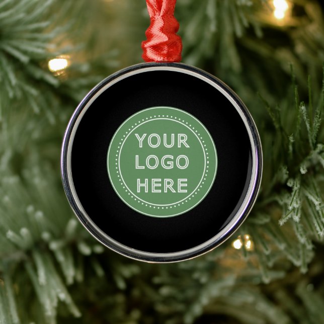 Adorno Metálico Código QR negro elegante y elegante (Árbol)