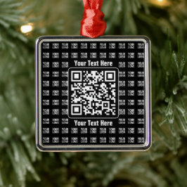 Adorno Metálico Código QR promocional (editable) más patrón de log
