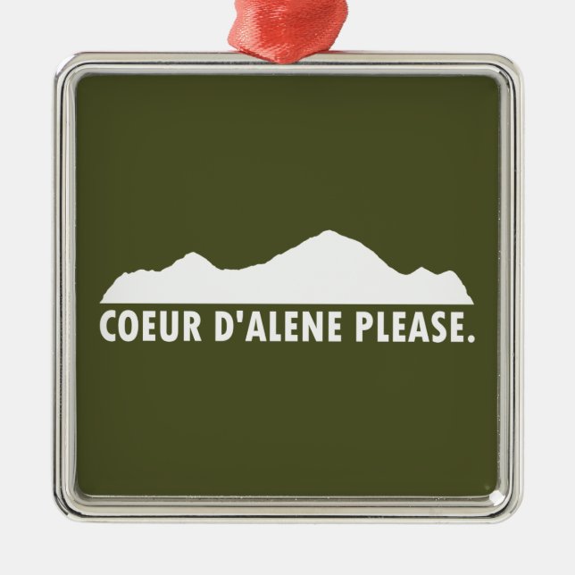 Adorno Metálico Coeur d'Alene Idaho Please (Frente)