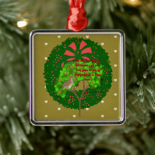Adorno Metálico Colección de 12 días de Navidades: Día uno