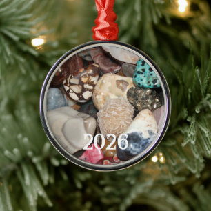 Adorno Metálico Colección de Rocas Pulidas, Buscador de Rocas
