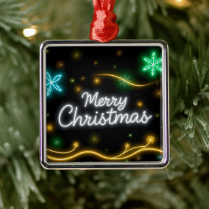 Adorno Metálico Colección de vacaciones neonesas populares navidad