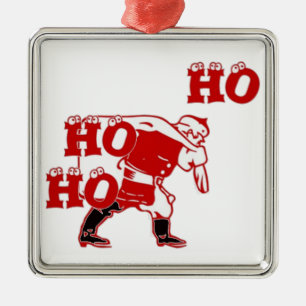Adorno Metálico Colección Fuerte Santa Ho Ho Ho Ho