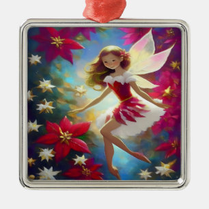 Adorno Metálico Colección Hada de Navidad - Cabello Rojizo Cobre