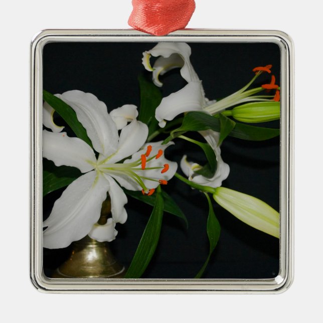 Adorno Metálico Colección irlandesa de Brass y Flores (Frente)