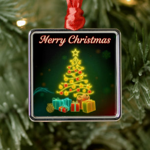 Adorno Metálico Colección navideña neón de moda para navidades