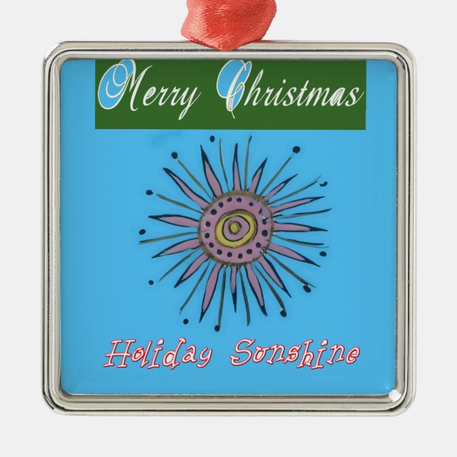 Adorno Metálico Colección Sunshine de feriado navideño (Frente)