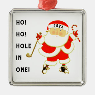Adorno Metálico Coleccionable de Golf Navidad