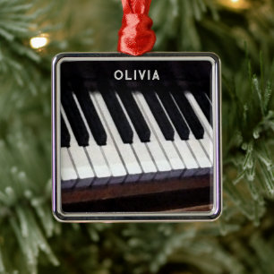 Adorno Metálico Coleccionable de Música de Piano