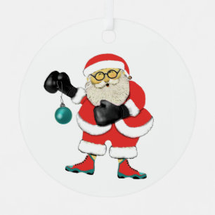 Adorno Metálico Coleccionable de Navidad de Boxeo Personalizado