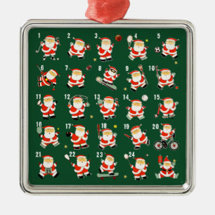 Adorno Metálico Colectivo de Navidades aficionados al deporte