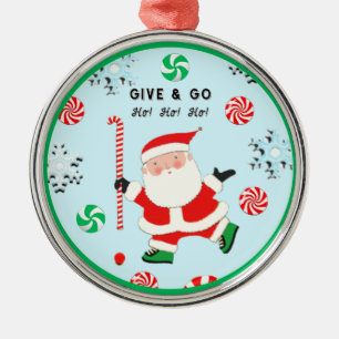 Adorno Metálico Colectivo de Navidades de hockey sobre hierba